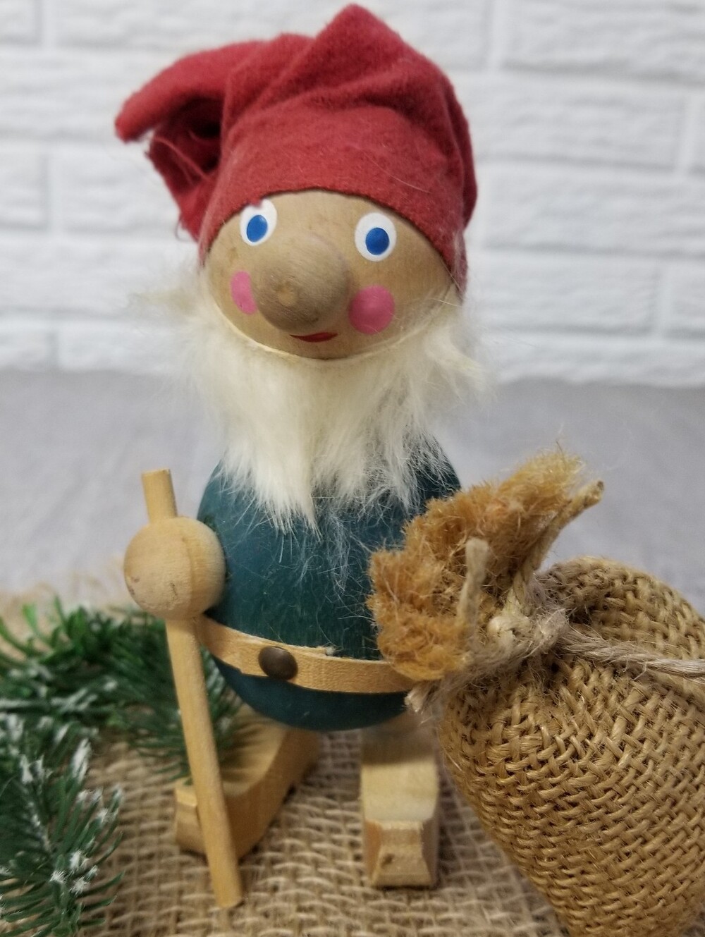 Vintage Wooden Gnome